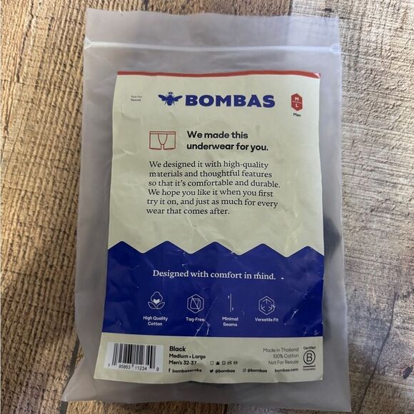 Mens NWT Bombas Cotton Boxer Briefs size M 32-37 - Picture 6 of 6